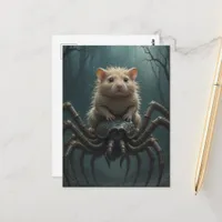 Hamster Riding a Spider Postcard