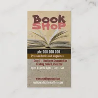 Book Shop Literature Business Card