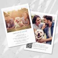 Modern Photo QR Code Wedding Invitation