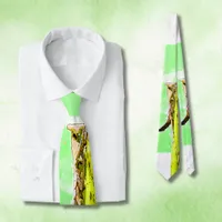 Green Praying Mantis Unique Father's Day  Neck Tie