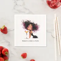 Bride in a Tini Bit Martini Bachelorette Party Napkins