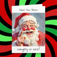 You're on the Naughty List Again | Funny Christmas Holiday Card