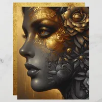 Lady in Gold Ethereal Art Scrapbook