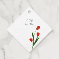 Simple Minimalist Wildflower Boho Chic Favor Tags