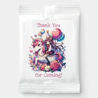 Anime Girl on Unicorn Birthday Personalized Lemonade Drink Mix