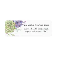 Watercolor Desert Cactus Succulents Label