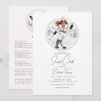 Skiing-Themed Social Club Martini Bachelorette Invitation