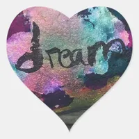 Dream Alcohol Inks painted by Angelandspot Heart Sticker