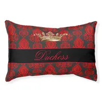 Elegant, Vintage, Victorian Damask Personalized Pet Bed