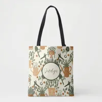 Earthy Terracotta & Green Plant: Garden Lover's Tote Bag