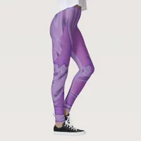 Purple Marble Abstract Leggings