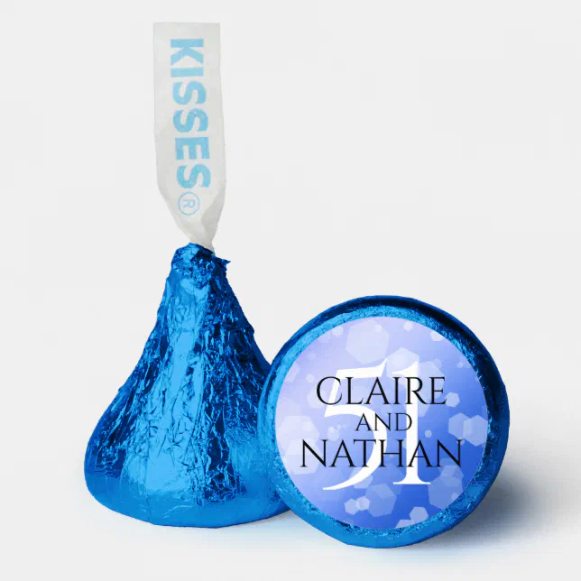 Elegant 51st Sapphire Wedding Anniversary Hershey®'s Kisses®