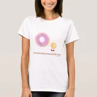Donut Hole Love Funny Breakfast Cartoon T-Shirt