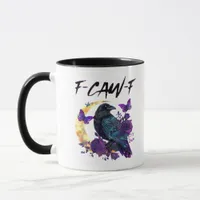 Crow F-Caw-F Funny Bird F-Caw-F Moon Gothic Adult Mug