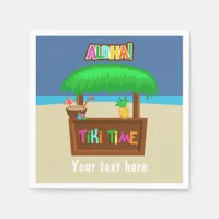 Kids Hawaiian Luau Party Personalized Paper Napkins