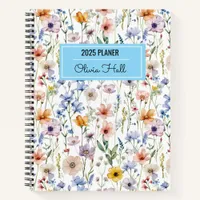 meadow floral Back to School Supplies Teachers Notebook