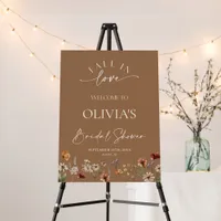 Terracotta Fall in Love Bridal Shower Welcome Sign