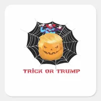 Trick Or Halloween Scary Clown Square Sticker