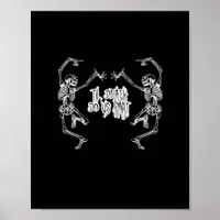 Till Death Do Us Part Skeleton Design Poster
