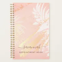 Rose gold palm tree leaves 2025 planner