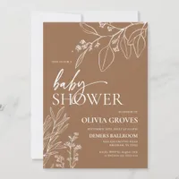Fall Terracotta Baby Shower  Invitation