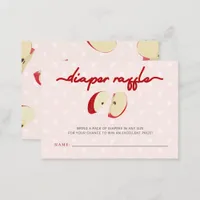 Apple of Our Eye Baby Shower Diaper Raffle Enclosure Card