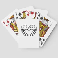 Rip, Heart Shaped Design Made From Gravestones, An Poker Cards