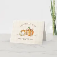 "I Found My BOO" Fun Halloween Bridesmaid Proposal Card