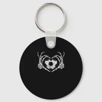 Soccer Heart Skeleton Hand Halloween Costume  Keychain