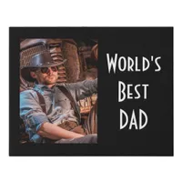 Father black photo faux canvas print