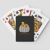 It’s Fall Y’all Pumpkin Plaid Design Halloween Fun Poker Cards