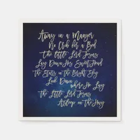 Christmas Carol Away In A Manger Midnight Blue Napkins