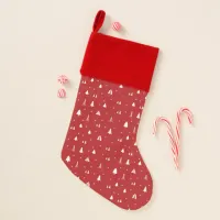 Christmas Trees and Snowflakes Christmas Stocking