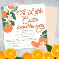 Little Cutie Citrus Botanical Baby Shower  Invitation