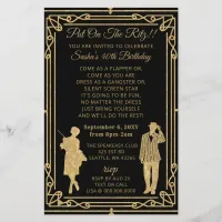 Budget Roaring 20 flapper girl gangster Invitation