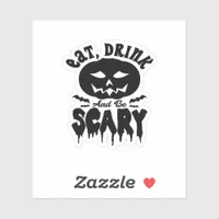 Eat Drink And Be Scary Halloween Light Cool Unique Sticker