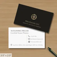 Minimalist Luxury Gold Logo Business Card