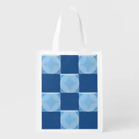 Polyester Bag - Blue Tile Motif