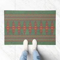 Southwest Sagebrush Green Geometric Design Doormat