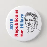 Republicans for Hillary Button