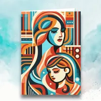 Abstract Mother and Child | Mother's Day Card