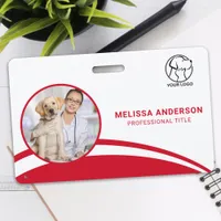 Custom Employee Photo Bar Code Logo Name Business Badge