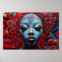 Ethereal Essence: African Dreams Portrait Motivate Poster