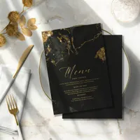 Marble Glitter Wedding Black Gold ID644