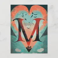 Customizable Fantasy Heart Postcard