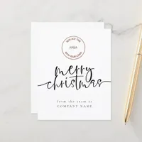 Budget Company Logo Any Color Merry Christmas Card