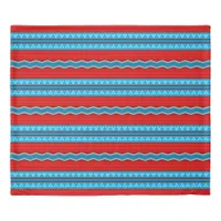 Southwest River Canyon Pattern Red Turquoise King Duvet Cover