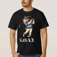 Funny Goat Golfer Swinging Club T-Shirt