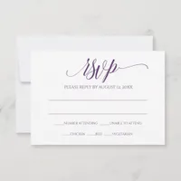 RSVP Response Card | Luxe Calligraphy (Plum)