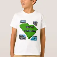 South Carolina Map, Photos and Text T-Shirt